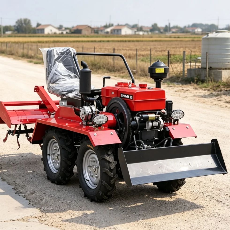 Farming Agriculture & Cooking - Customized 4‑Wheel 4WD Rotary Tiller Seeder