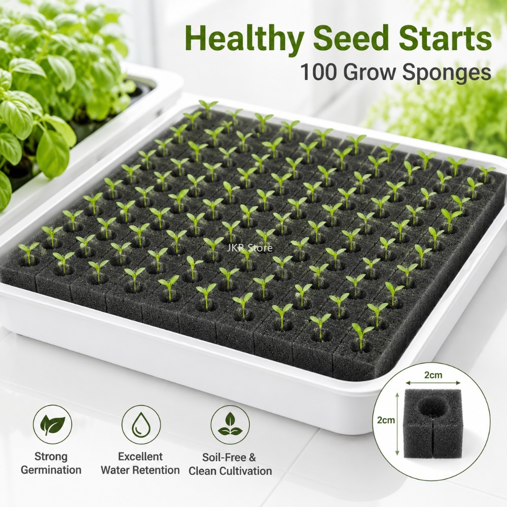 100Pcs Hydroponic Plant Sponge - đánh giá và giá Nursery Plug Tray